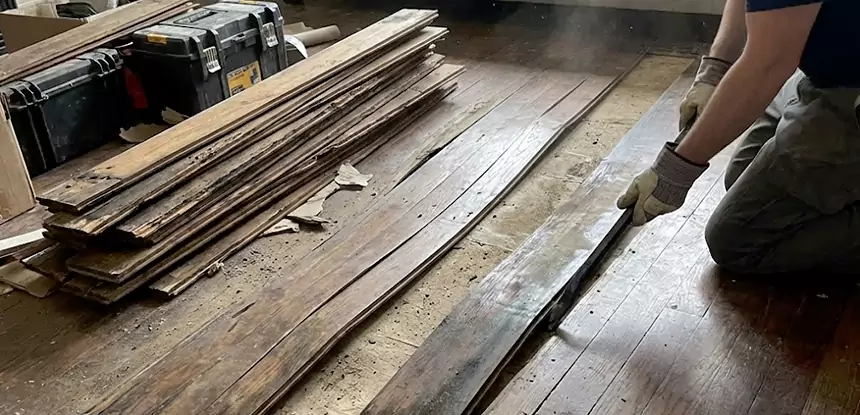 Wood Veneer Water Damage Repair Lithonia